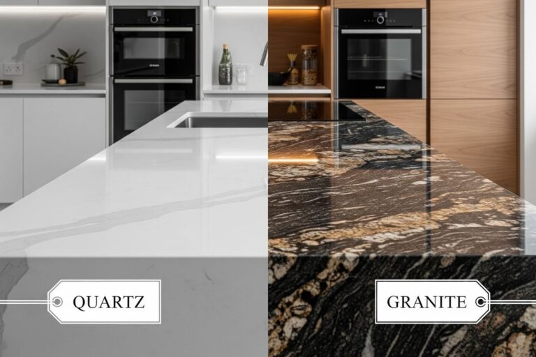 quartz vs granite countertops in AB