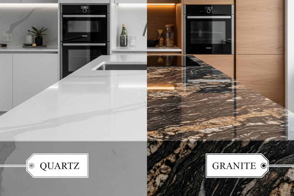 quartz vs granite countertops in AB